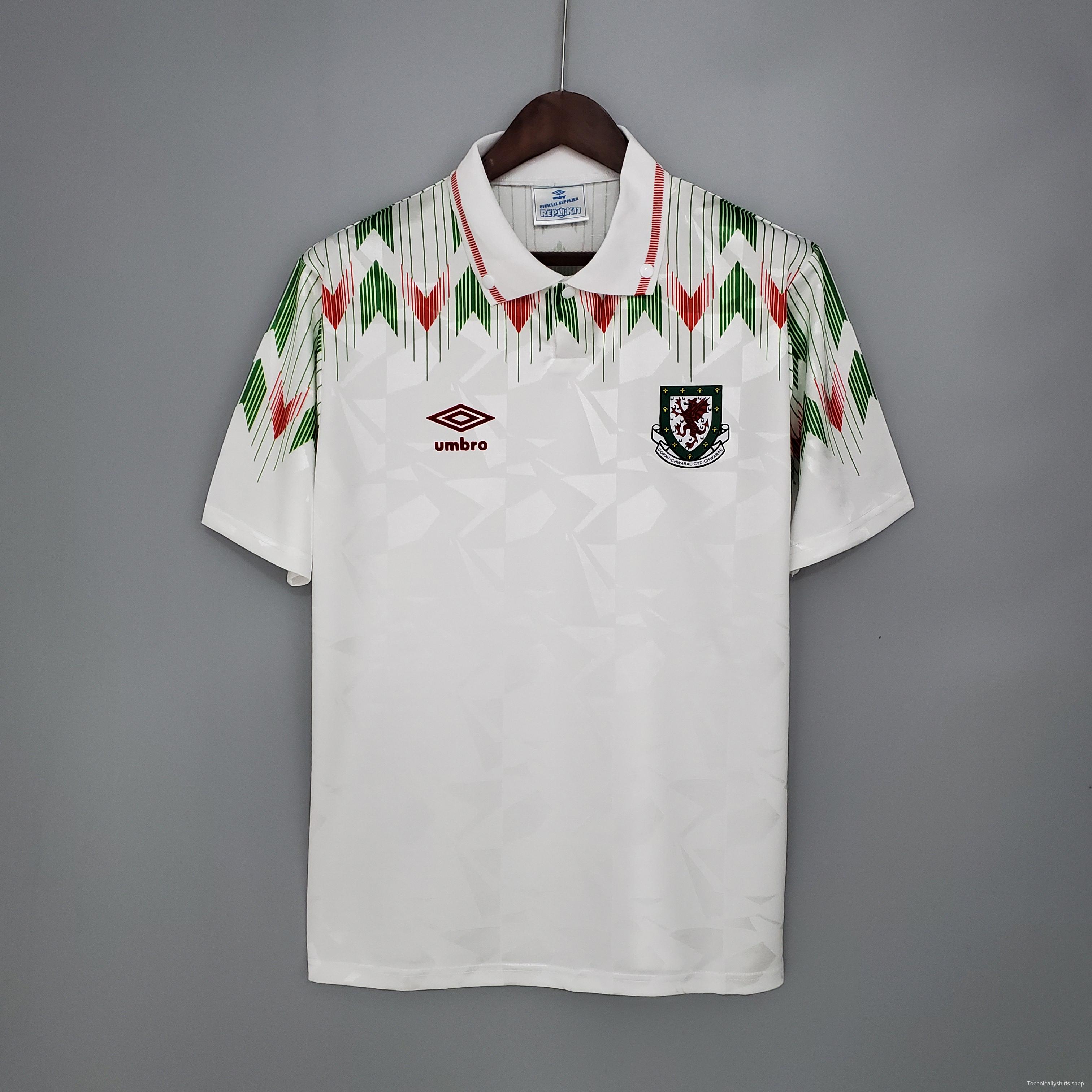 Retro Wales 90/92 away Soccer Jersey