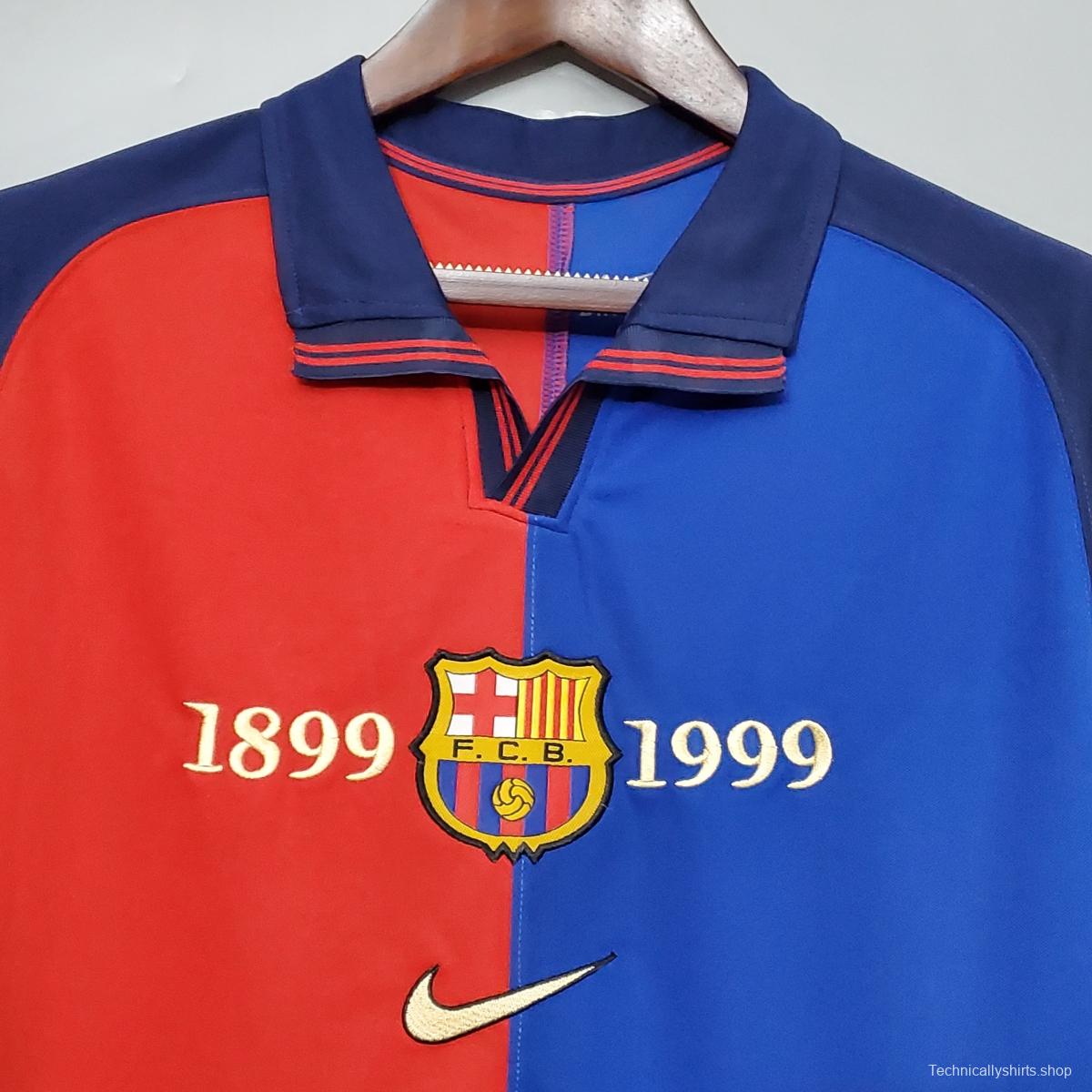 Retro Barcelona 100th Anniversary version home Soccer Jersey