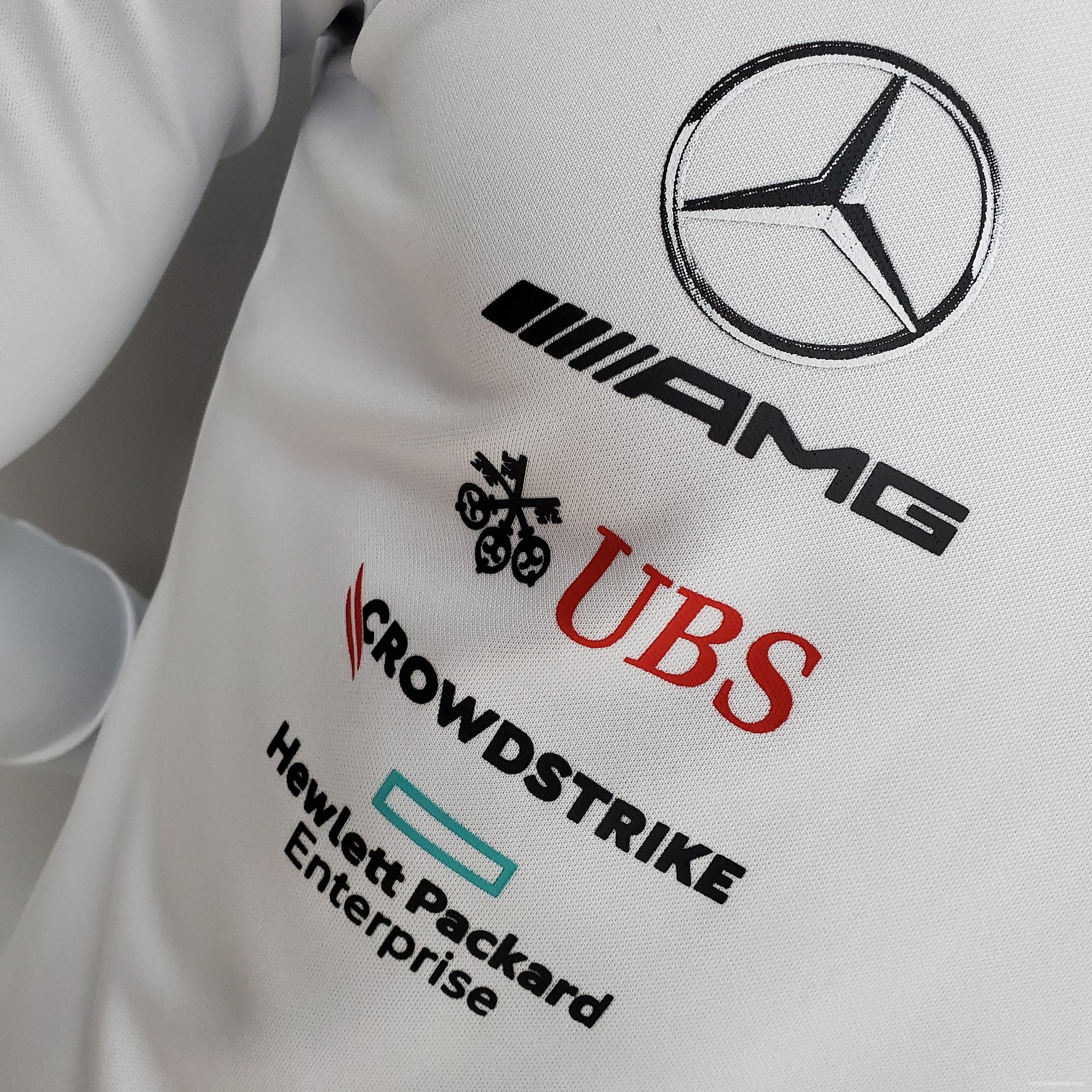 F1 Formula One 2022 Mercedes Long Sleeve White S-5XL