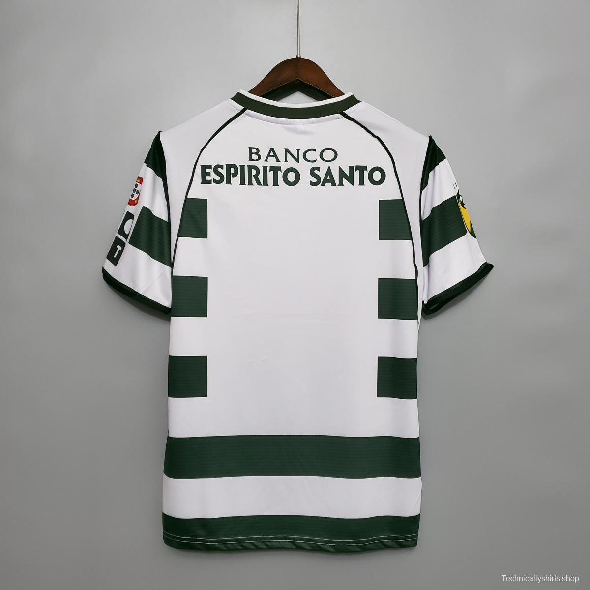 Retro Sporting Lisbon 01/03 home Soccer Jersey