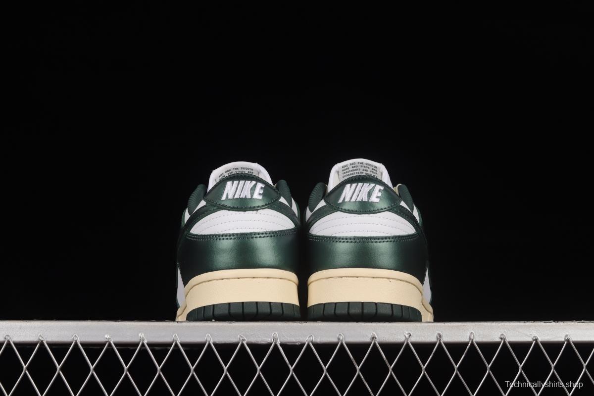 NIKE SB DUNK Low Vintage Green Navy Green Distressed SB Buckle Backboard Fashion Casual Sneakers DQ8580-100