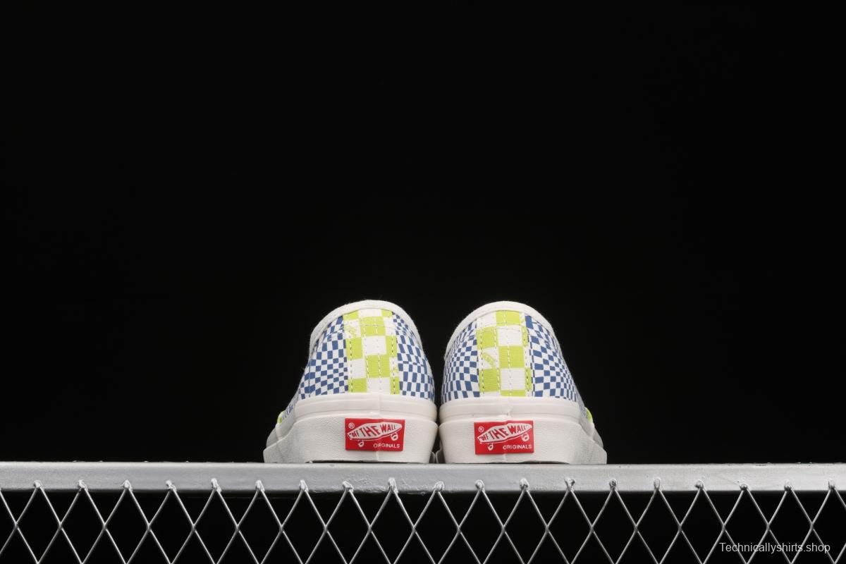 Vans Vault OG Authentic Lx high-end branch line impact color checkerboard retro low-side canvas skateboard shoes VN0A4BV91XQ1