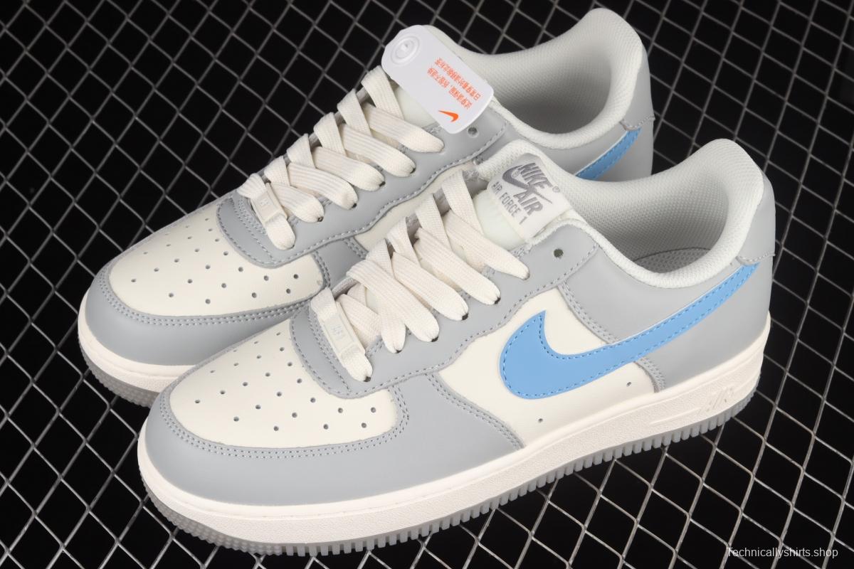 NIKE Air Force 1 Low white and gray color 3M reflective low-top casual board shoes DH2296-668