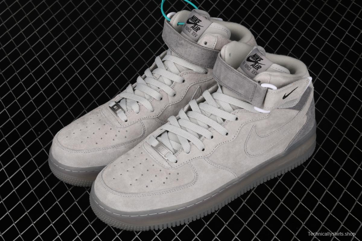 Reigning Champ x NIKE Air Force 1x 07 Mid defending champion 3M reflective sports leisure board shoes 807618-200