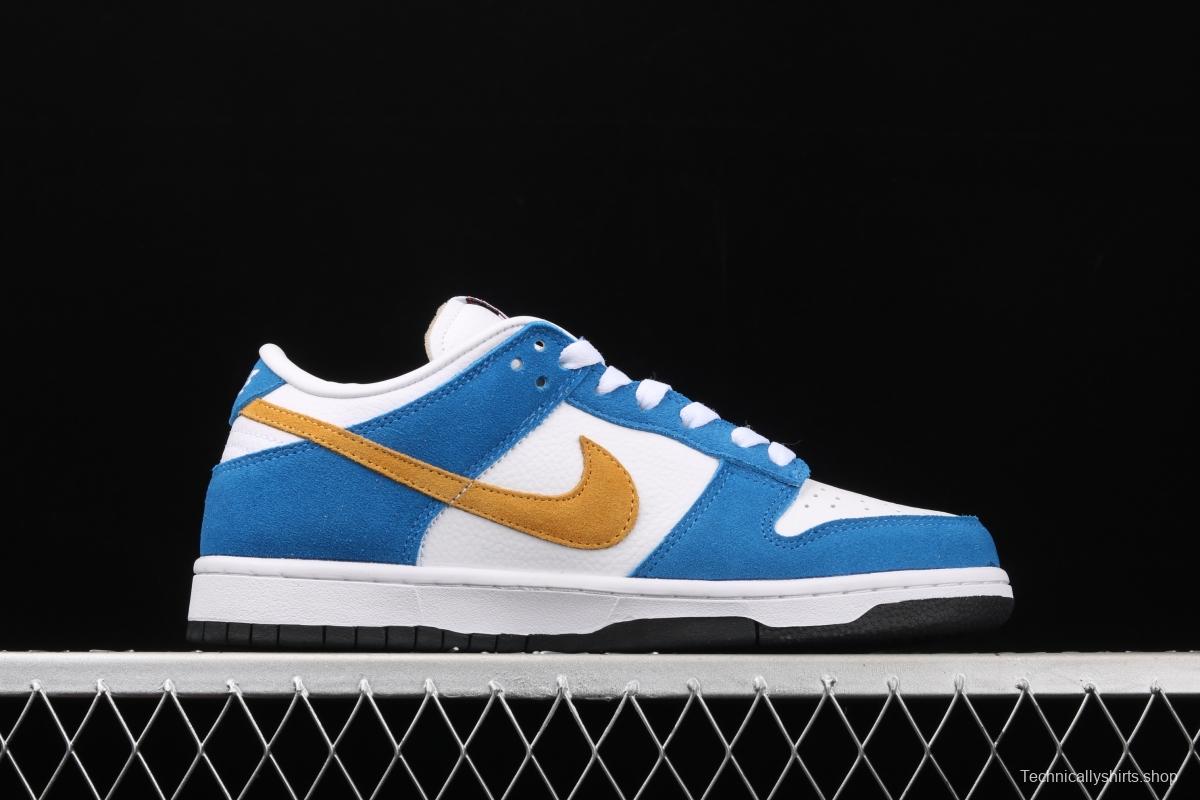 Kasina x NIKE SB DUNK Low co-signed blue and yellow retro low-top leisure sports skateboard shoes CZ6501-100