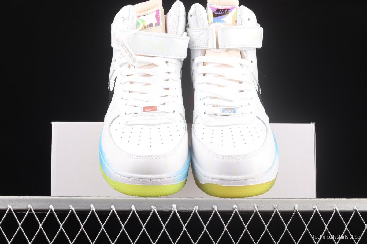 OFF-White x NIKE Air Force 1: 07 Vntg Suede Mix video game League of Legends skin luminous high-top casual board shoes DC2112-192