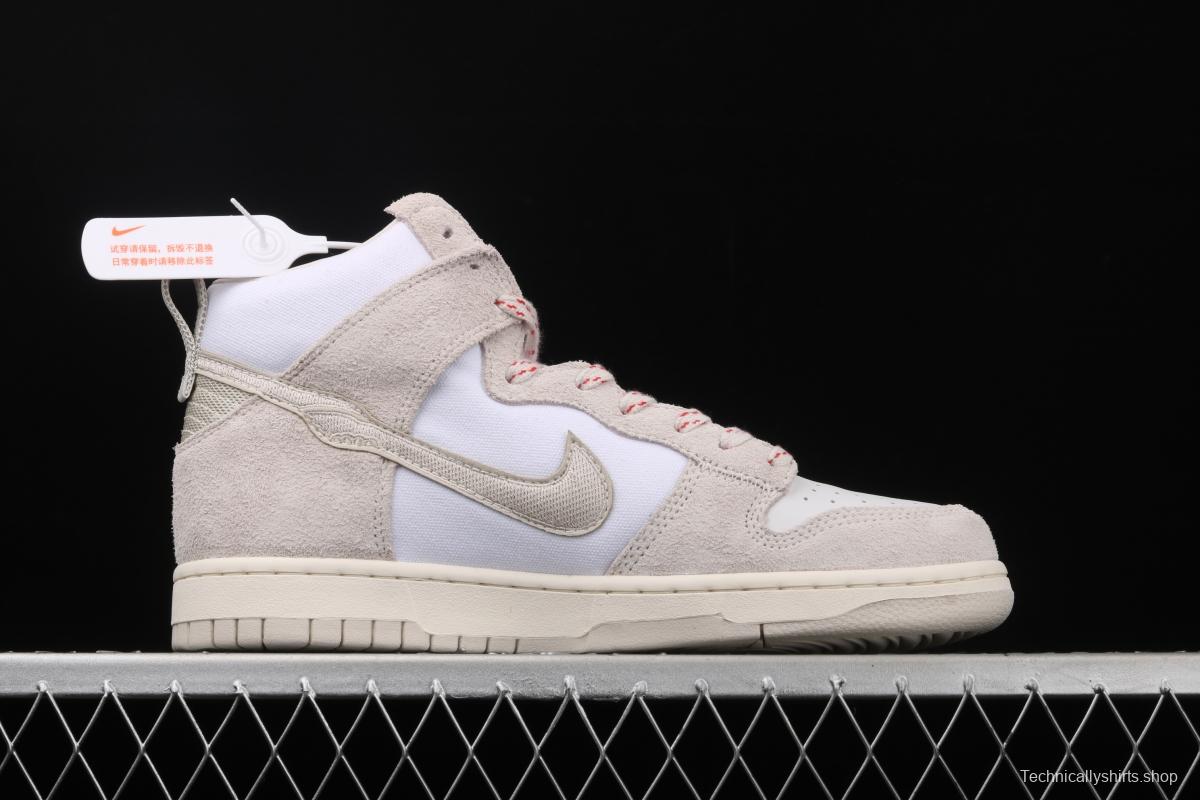 NIKE SB DUNK Hight Strawberry Cough Cream White High Top Leisure Sports Skateboard shoes CW3092-100