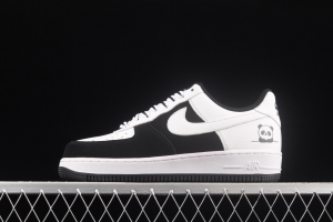 NIKE Air Force 1x07 Low black and white panda suede low-top casual board shoes 554826-116