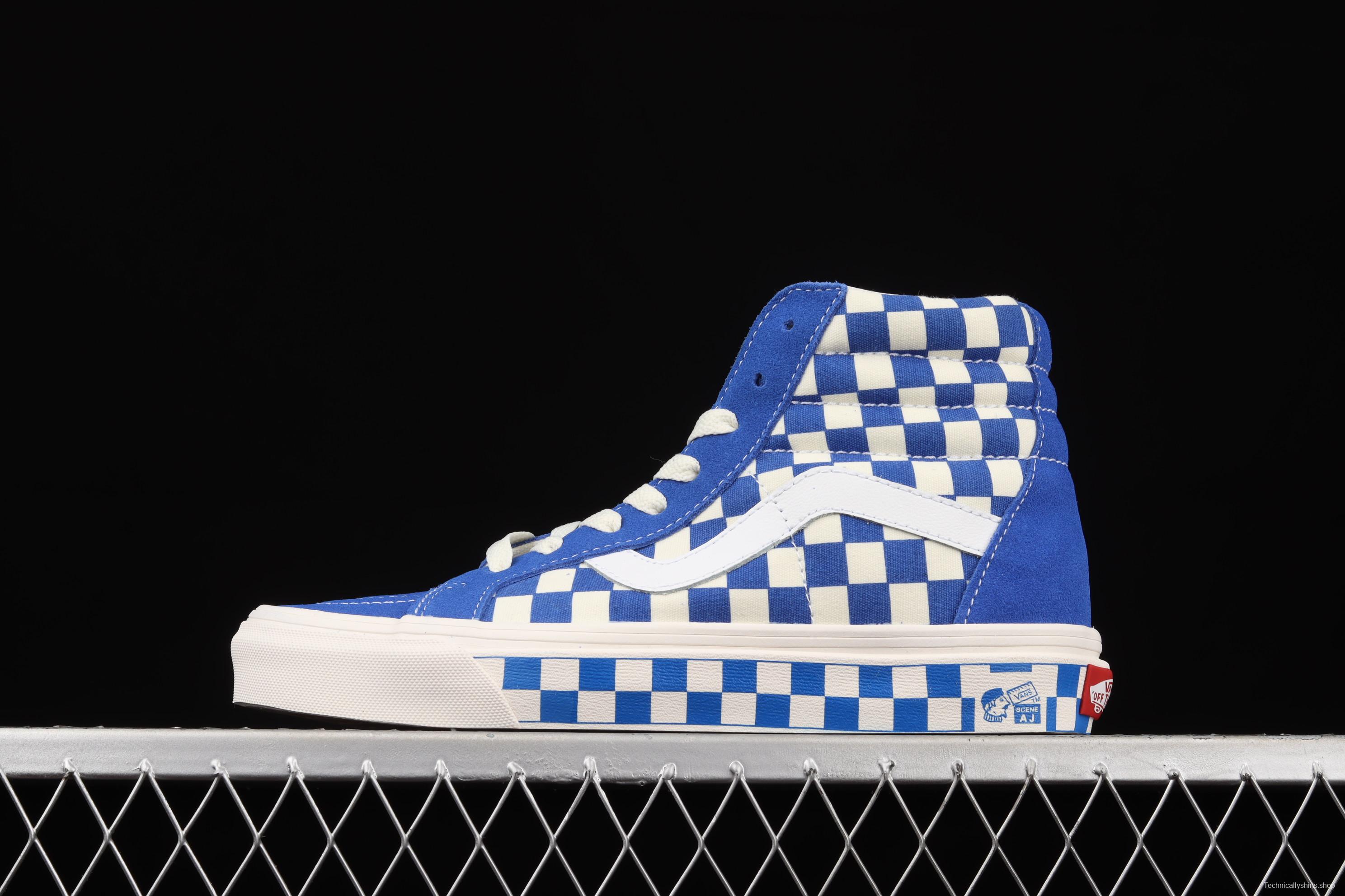 Vans SK8-Hi Vans Anaheim chessboard checkered high top casual board shoes VN0A38GF2U8