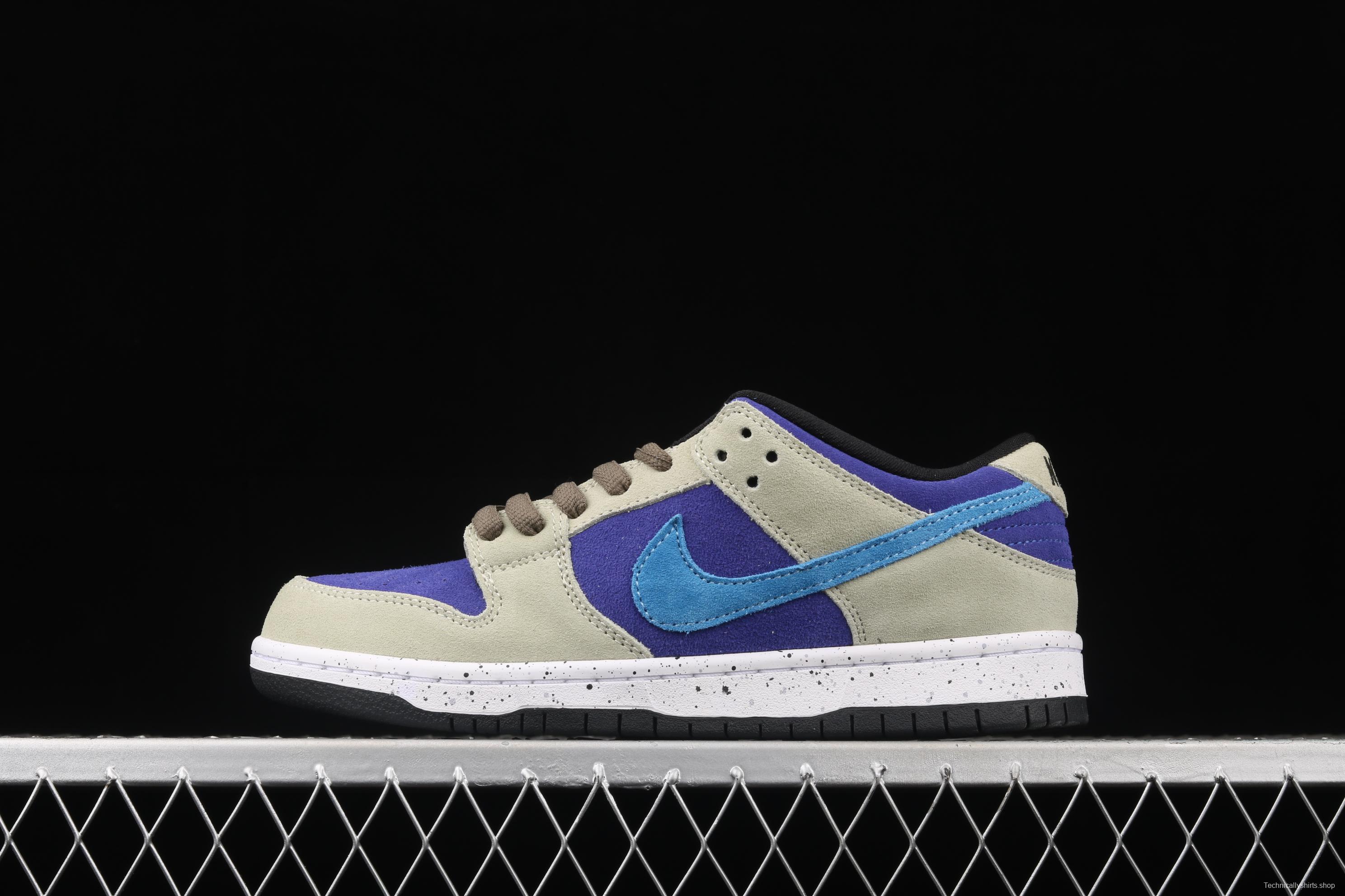 NIKE SB DUNK Low Prm khaki blue SB rebound fashion casual board shoes BQ6817-301