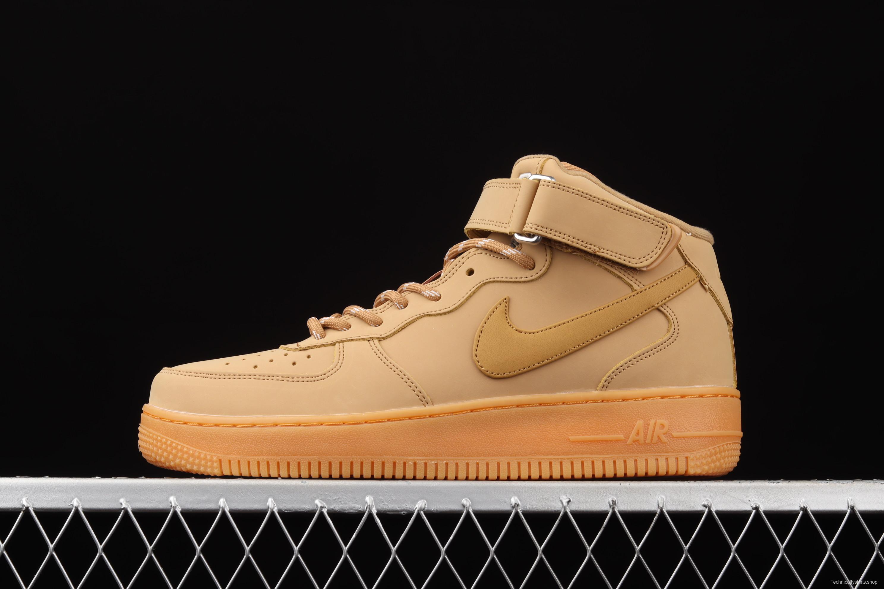 NIKE Air Force 1 Mid'07 wheat suede Zhongbang casual board shoes DJ9158-200