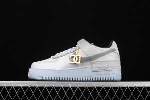 NIKE Air Force 1 ShAdidasow light weight heightened low-top 100-board shoes CV3027-001