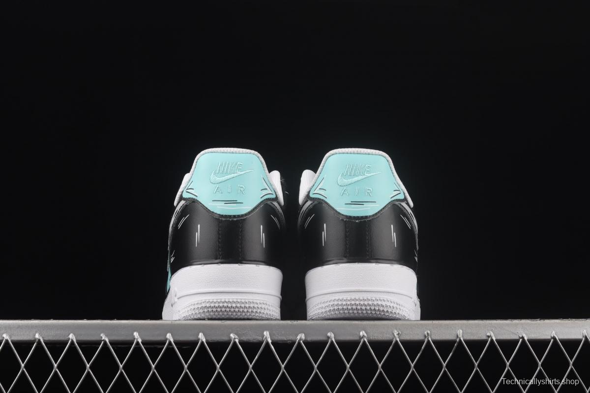 NIKE Air Force 11607 Low two-dimensional theme black diamond color matching low-top casual board shoes CW2288-215