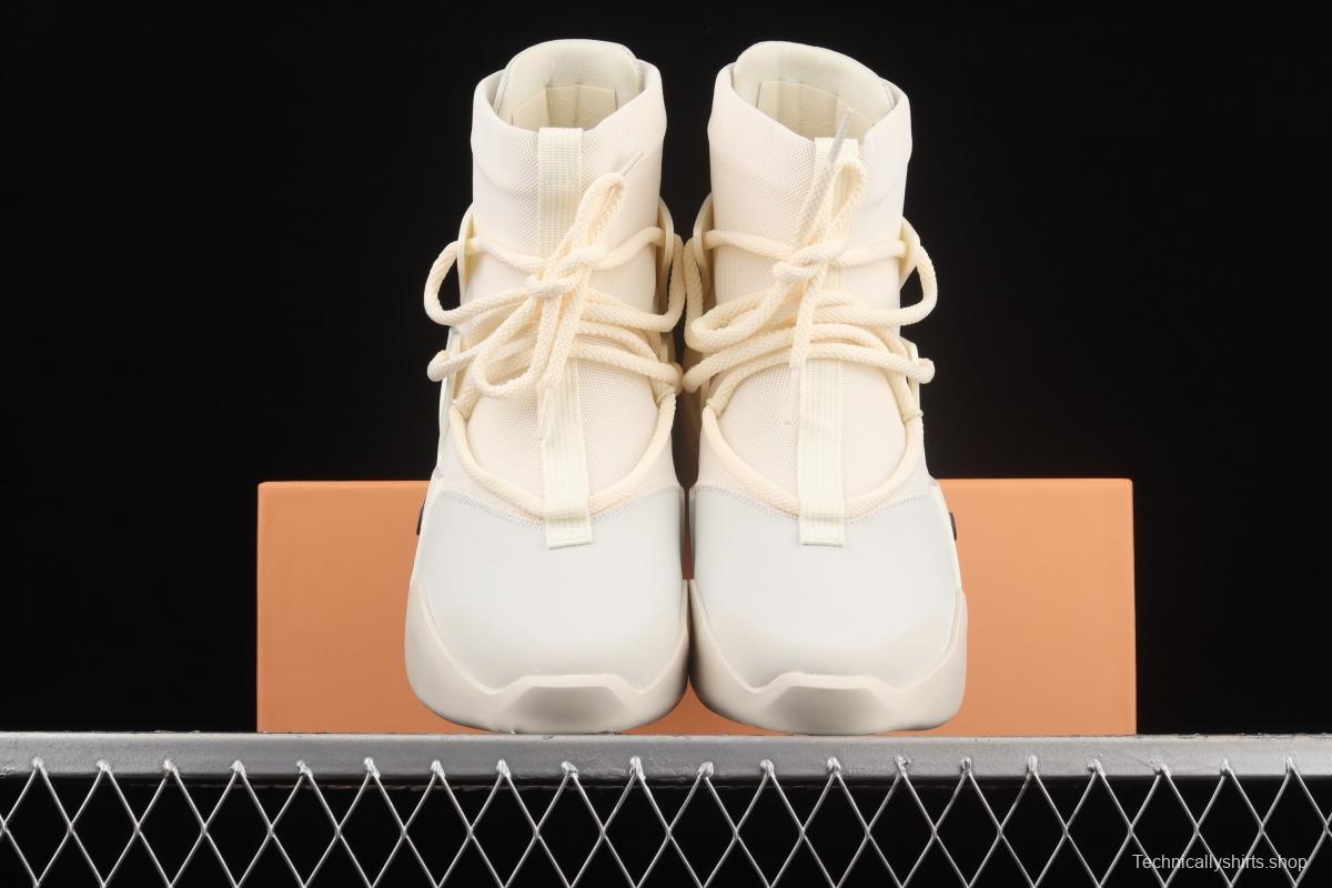 FOG x Air Fear of God 1 Oatmeal co-signed Gao Bang Pearl White Color AR4237-100