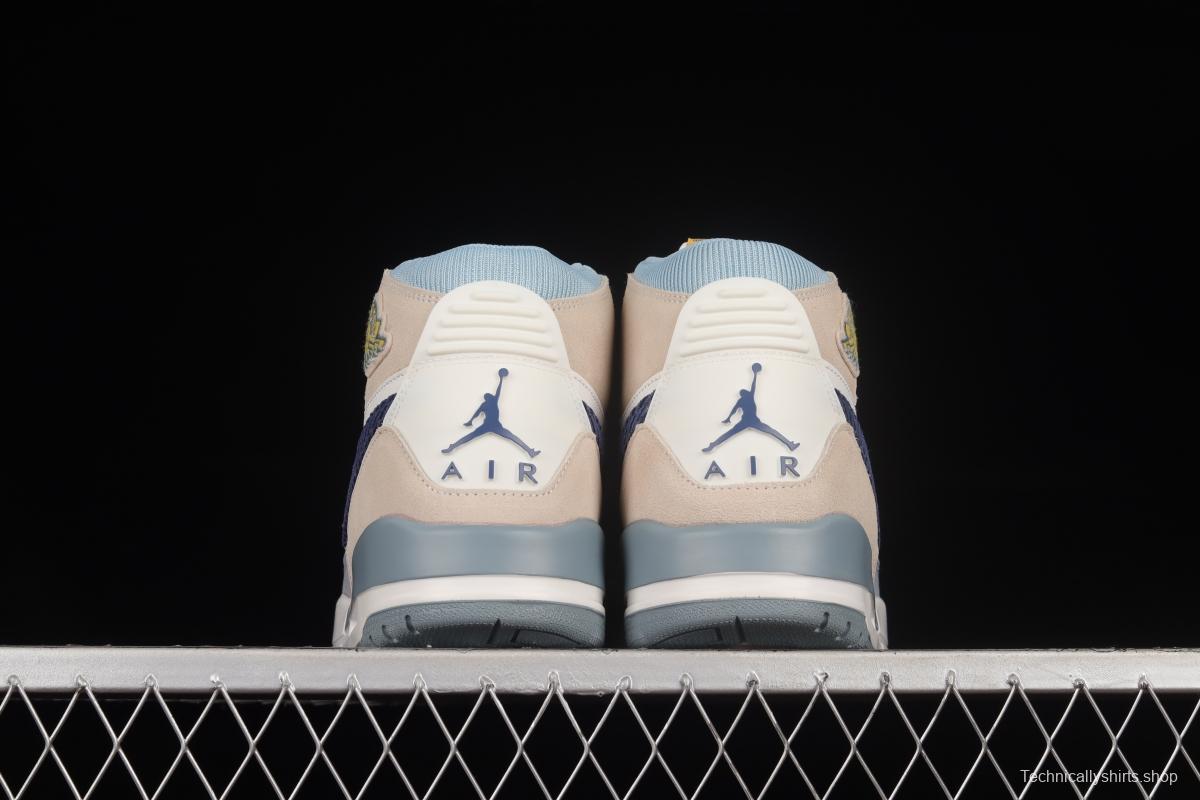 Air Jordan Legacy 312 First Layer Quality Beige Blue Color Matching Velcro Three-in-One Sneakers DQ5347-141