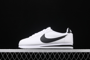 NIKE Roshe QS evergreen classic white and black leather soft foam shoes 807471-101