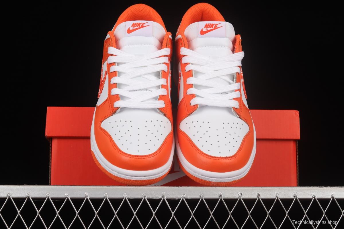 NIKE DUNK Low Cashew Blossom White Orange SB Buckle Breakbackboard Fashion Casual Sneakers DH4401-103