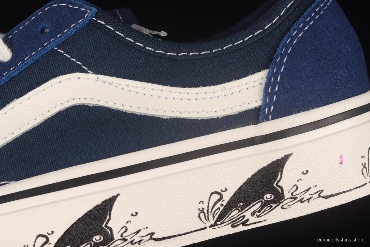 Vans Style 36 SF Klein blue shark side striped low-top casual board shoes VN0A6WKT6QD