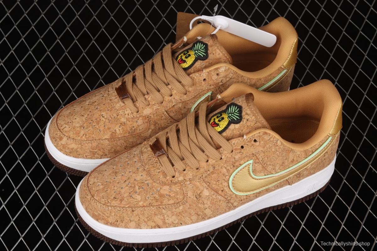 NIKE Air Force 1x07 Low cork color low-top casual board shoes CZ0338-200