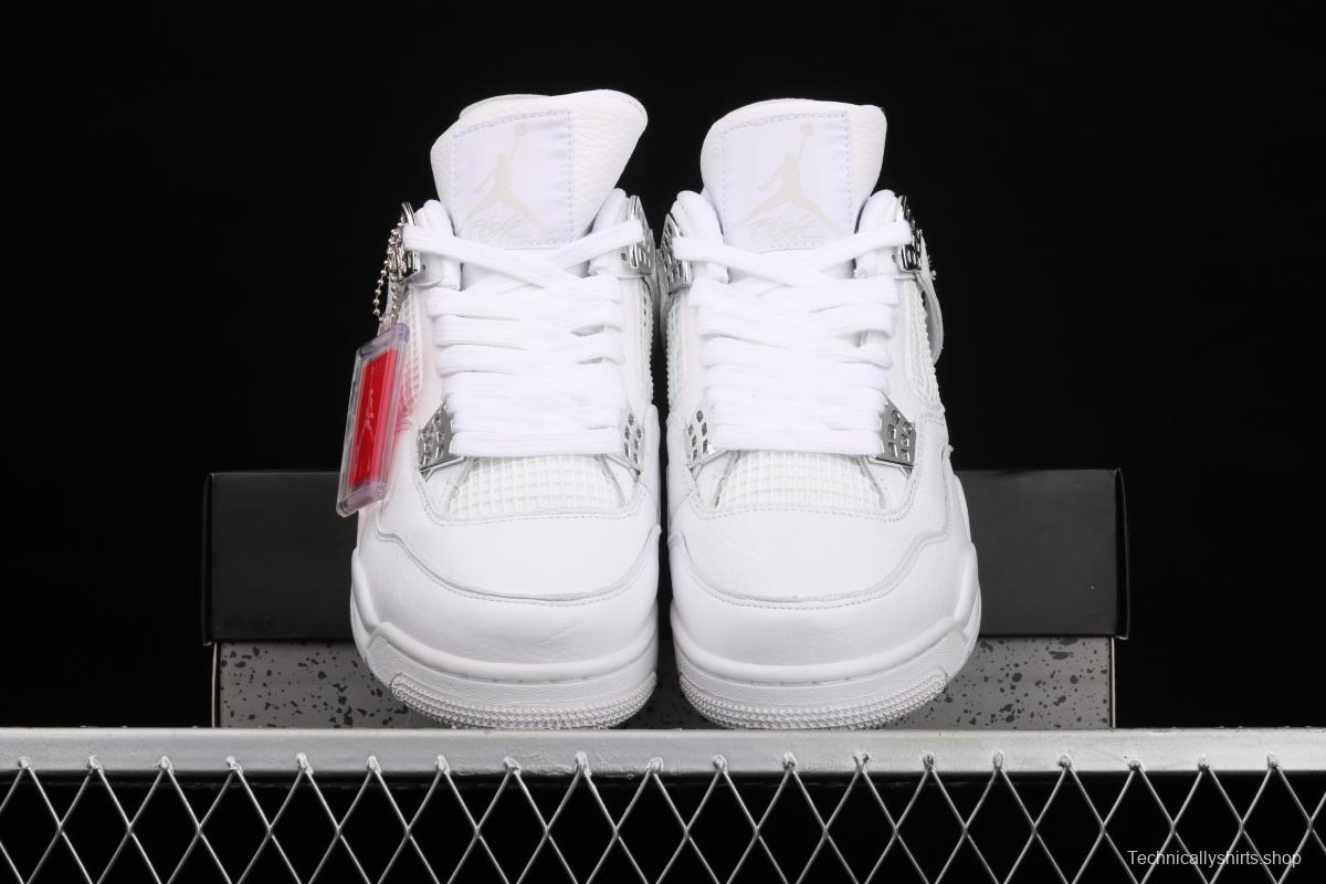 Air Jordan4 Retro PureMoney White Cat headlayer True Standard 308497-100