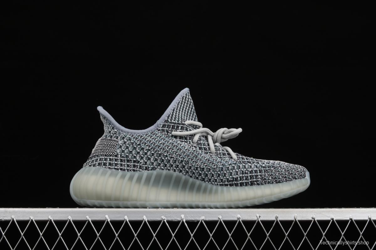 Adidas Yeezy 350 Boost V2 Ash Blue GY7657 Darth Coconut 350 second generation hollowed-out water wash tannin color BASF Boost original