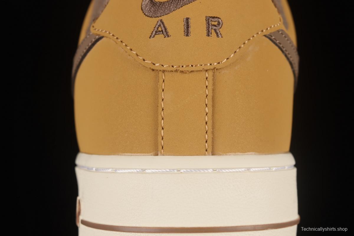 NIKE Air Force 1o07 Low wheat low-top casual board shoes 309652-721