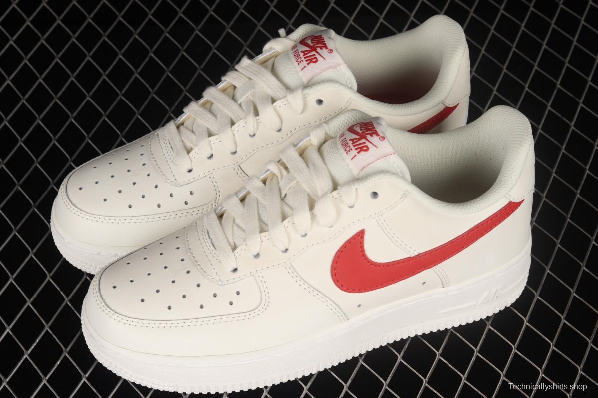 NIKE Air Force 1x 07 Low Air Force White and Red low-top Leisure Board shoes 315115-126