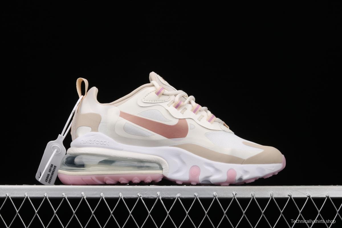 NIKE Air Max 270React new high-frequency mesh hollowing out function half-palm air cushion running shoes CU9333-100