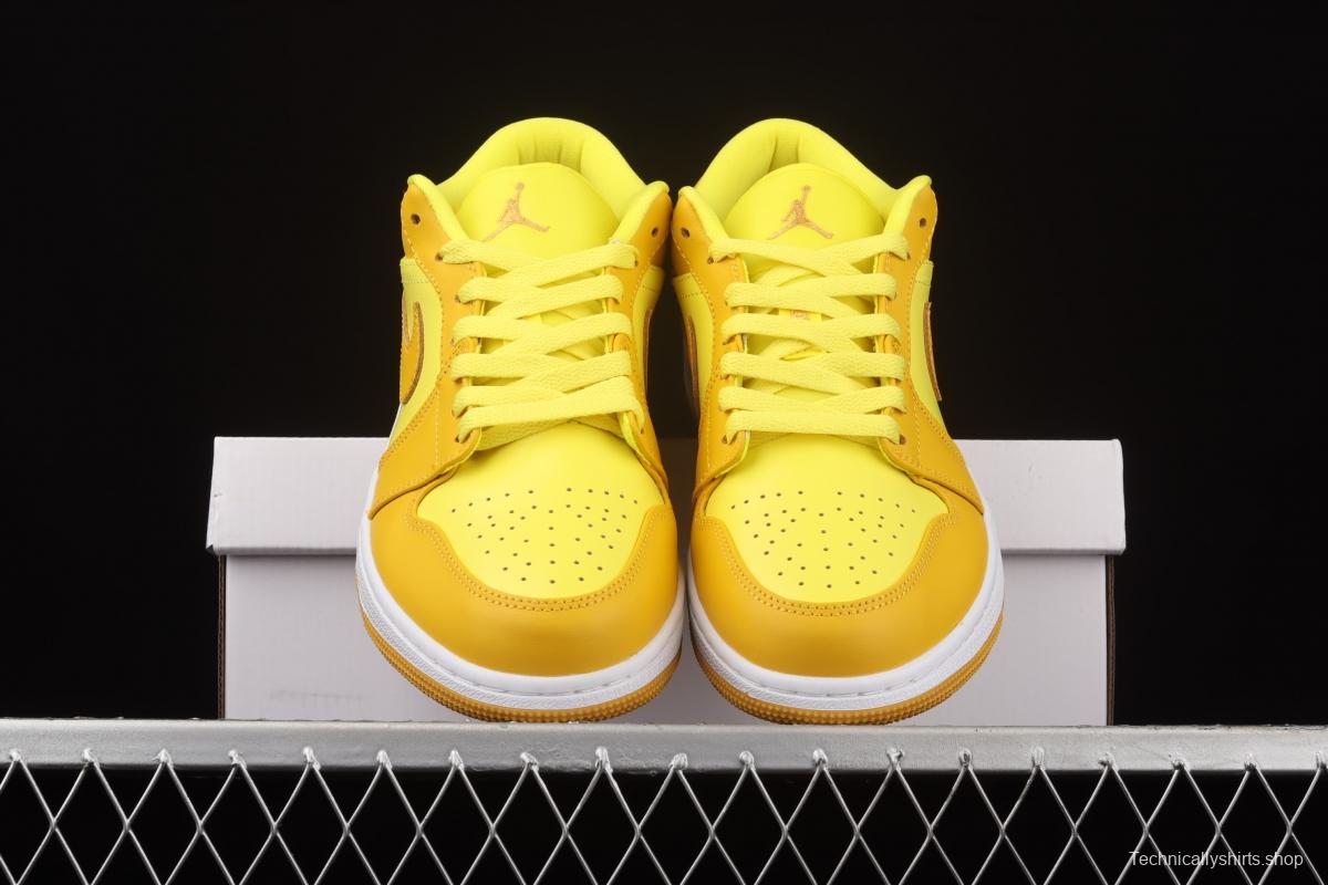 Air Jordan 1 Low lemon yellow low side culture leisure sports shoes DN6998-700