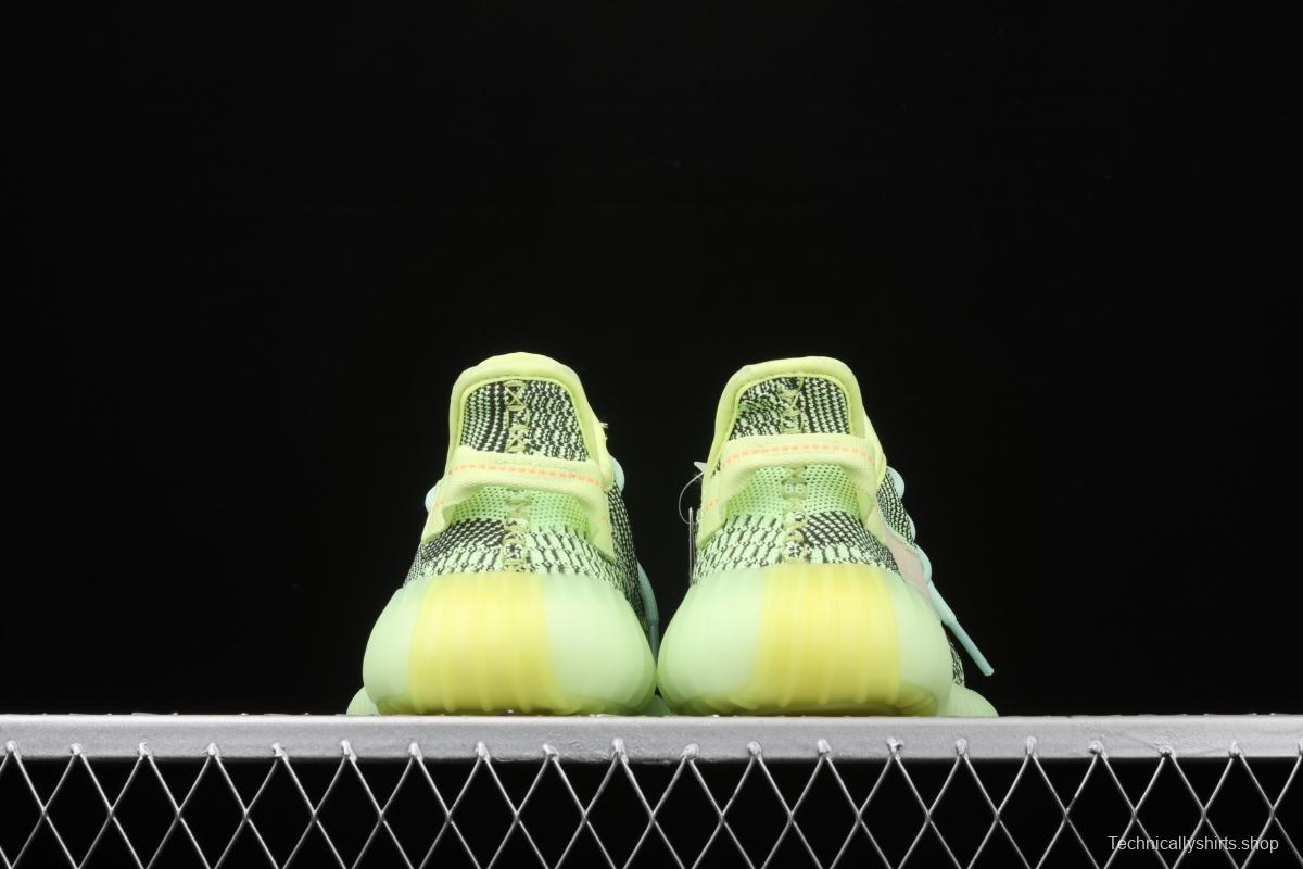 Adidas Yeezy Boost 350V2 Yeezreel FW5191 Darth Coconut 350 second generation hollowed-out black and yellow luminous angel color