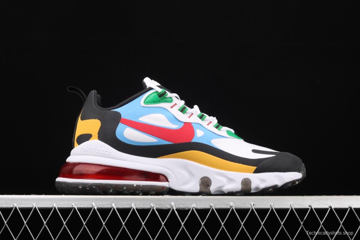 NIKE Air Max 270React new high-frequency mesh hollowing out function half-palm air cushion running shoes DA2610-161,