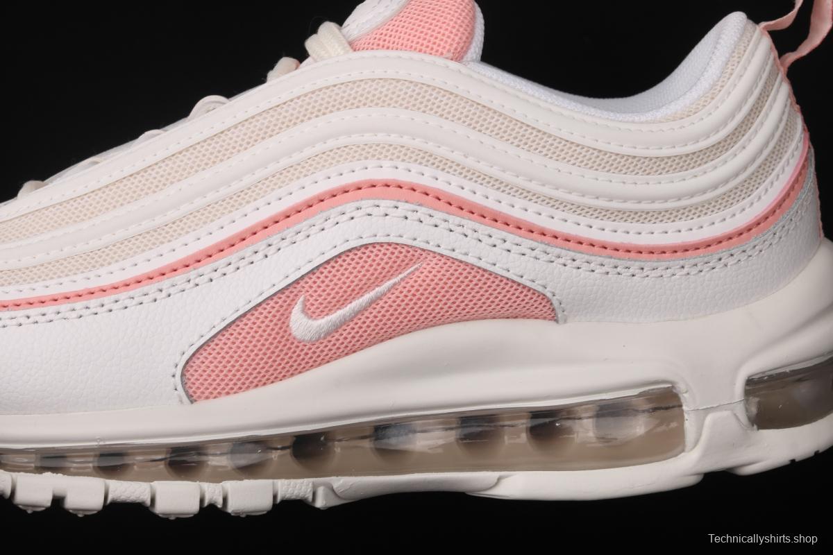 NIKE Air Max 97 White and pink 3M reflective bullet running shoes 921733-104