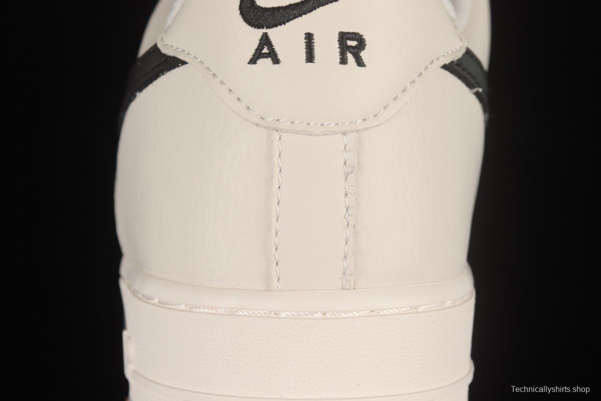 NIKE Air Force 1'07 Low gray and black color matching white, blue and red low-top casual sneakers TQ9685-785