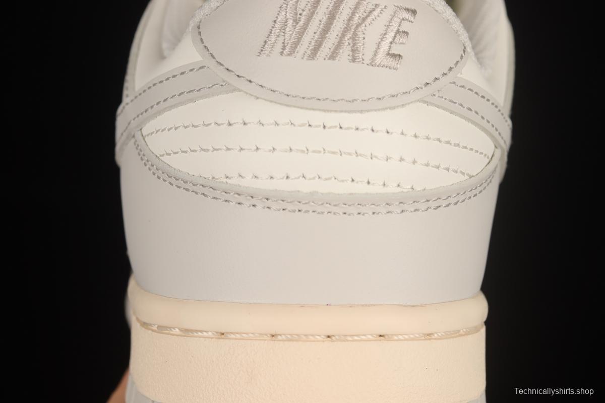 NIKE DUNK Low Bone White Color Matching SB Buckle Backboard Fashion Casual Sneakers DD1503-107