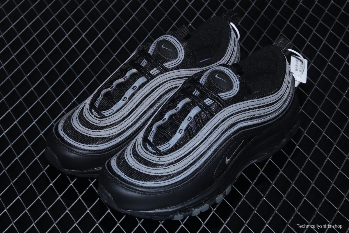 NIKE Air Max 973M reflective all-black bullet air cushion running shoes 921733-001