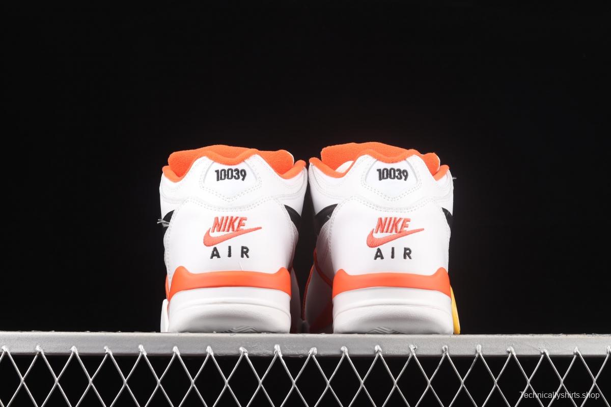 NIKE Air Flight 89 white orange color cushion basketball shoes CZ6097-100