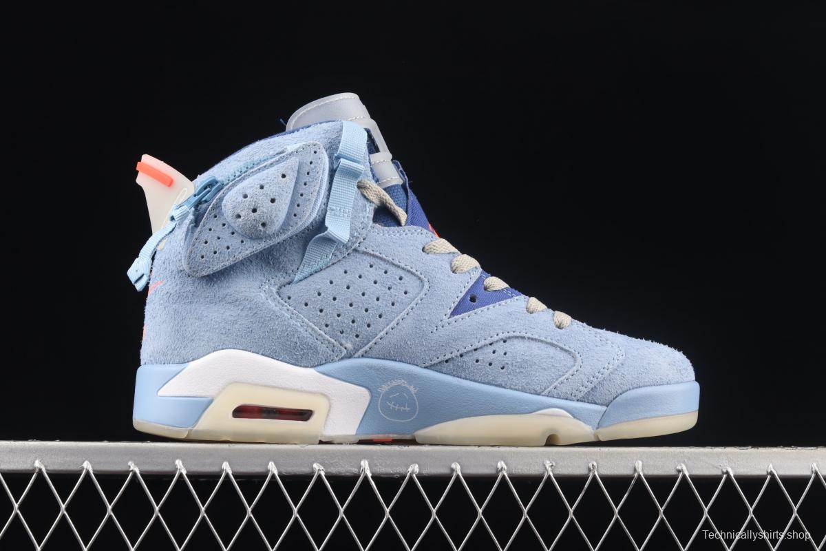 Travis Scott x Air Jordan 6 Cerulean Joint name Sky Blue DH0690-400