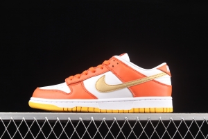 NIKE DUNK Low Golden Orange Platinum Orange SB rebound Fashion Leisure Board shoes DQ4690-800