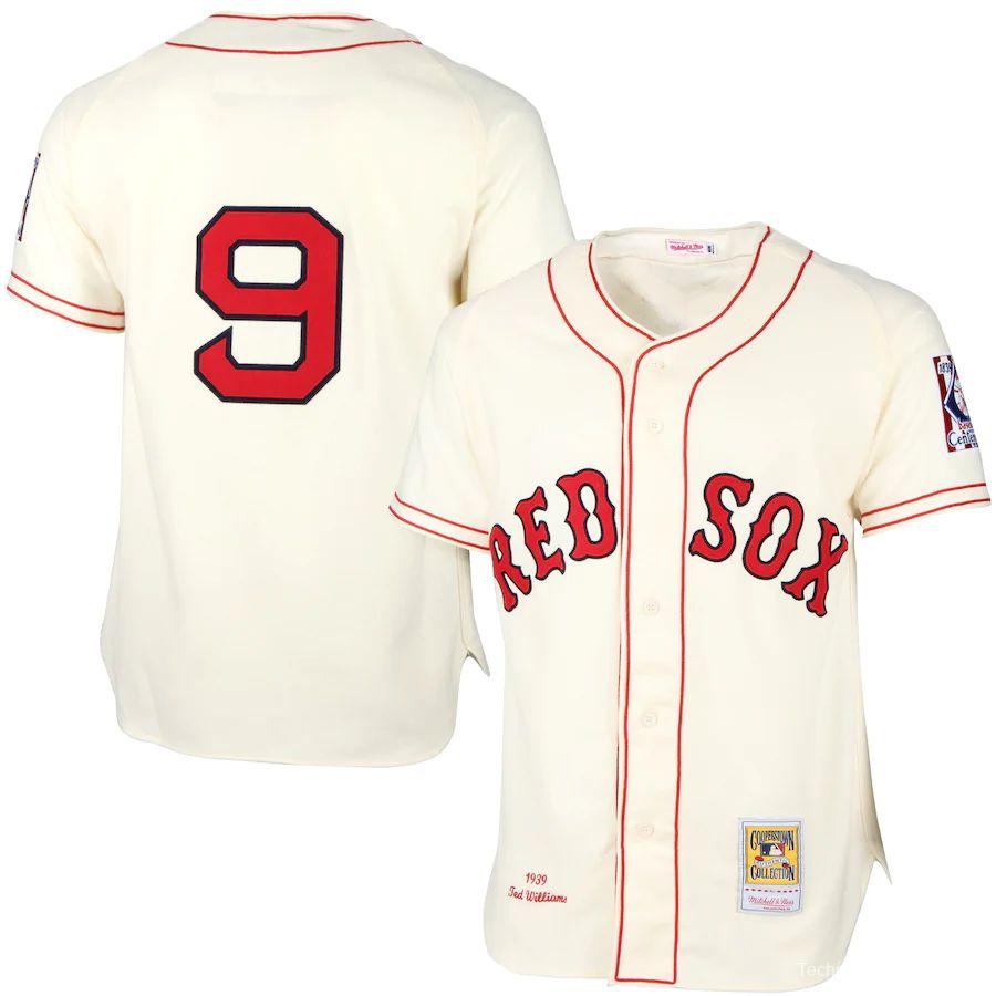 Men's Ted Williams Cream Throwback Jersey White