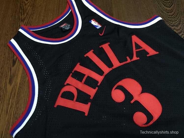 Men's Allen Iverson Black Retro Classic Team Jersey