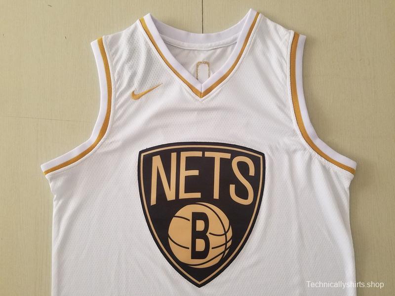 Kyrie Irving 11 White Golden Edition Jersey