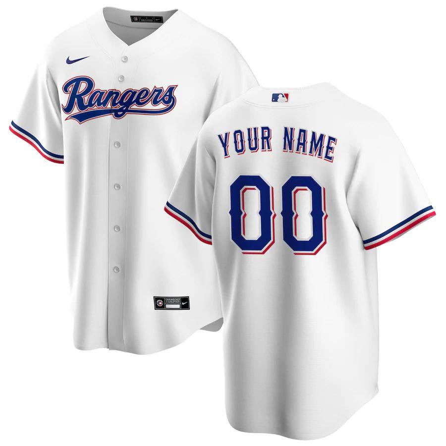 Men's White Home 2020 Custom Team Jersey