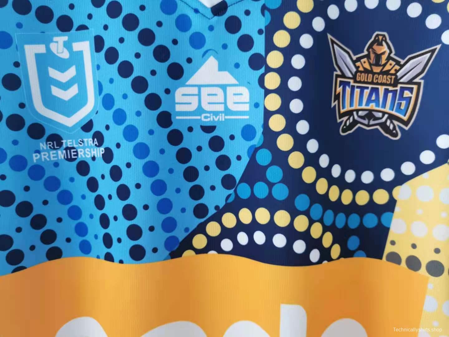 Gold Coast Titans 2021 Mens Indigenous Rugby Jersey