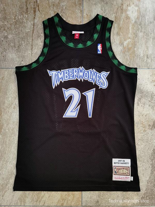 Men's Kevin Garnett Black Retro Classic Team Jersey