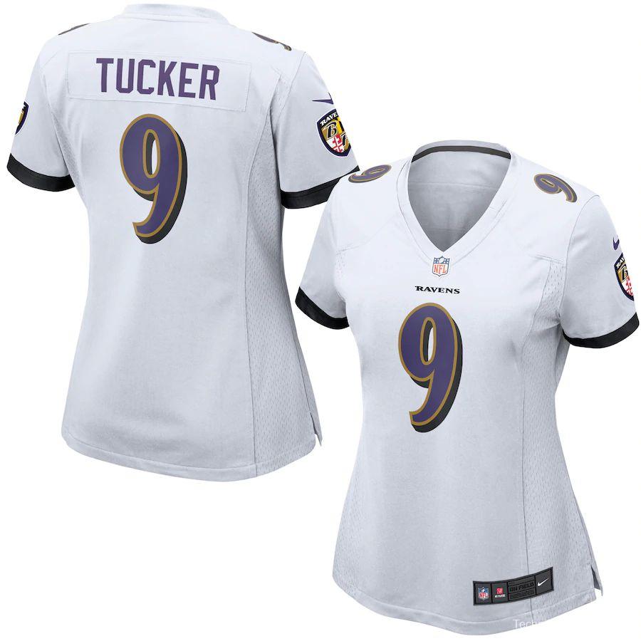 Women's Justin Tucker White Player Limited Team Jersey