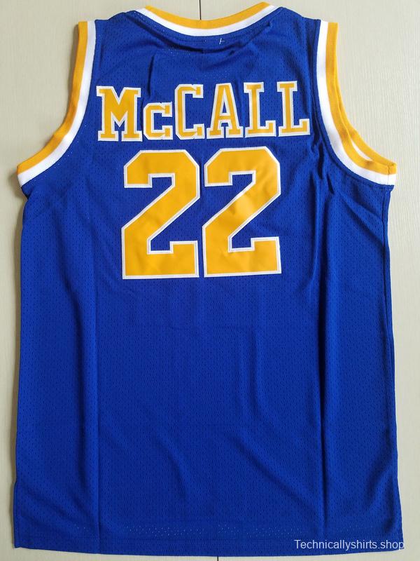 Quincy McCall 22 Crenshaw High School Blue Basketball Jersey Love and Basketball