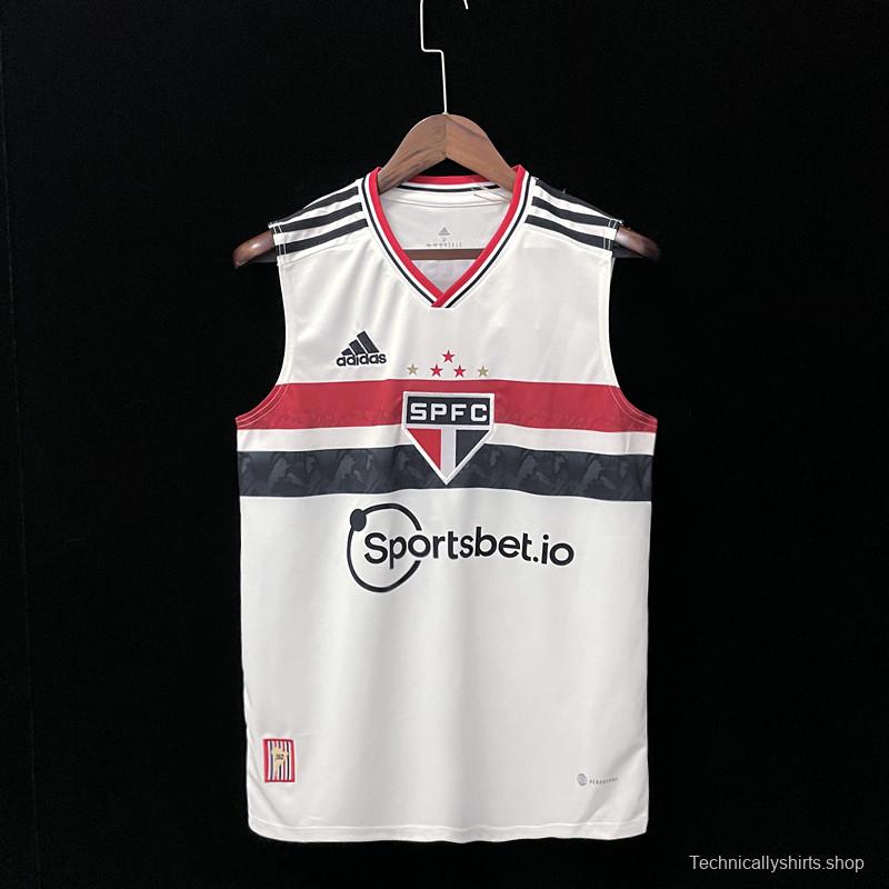 22/23 Vest Sao Paulo Home White Soccer Jersey