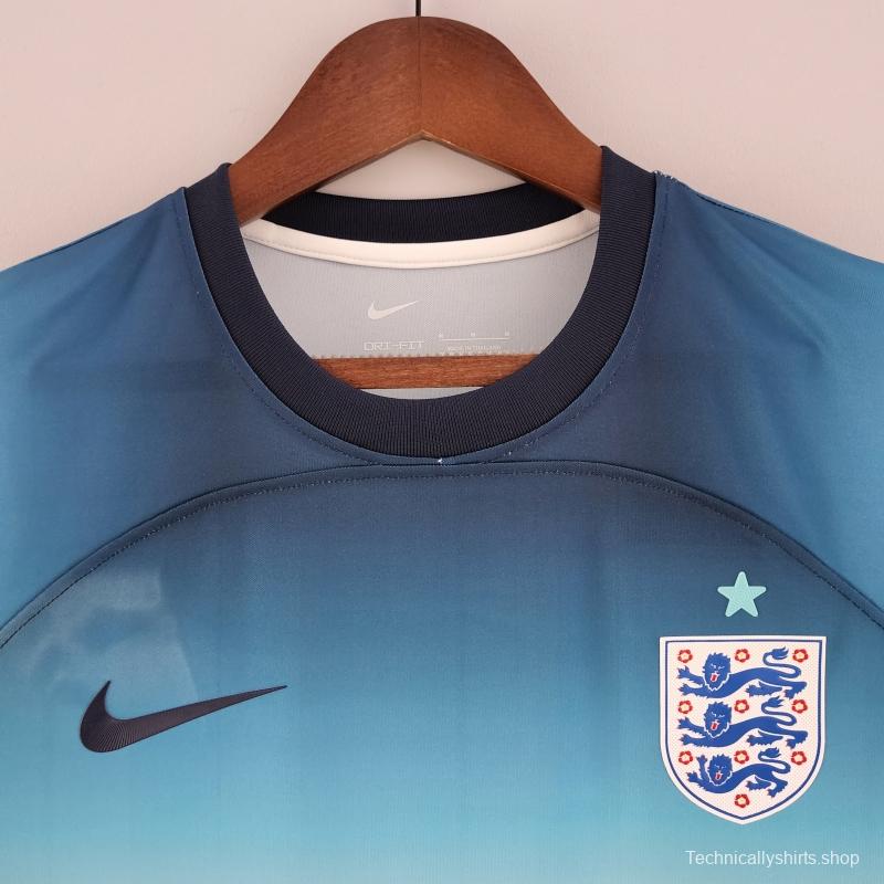 2022 England White Blue Jersey