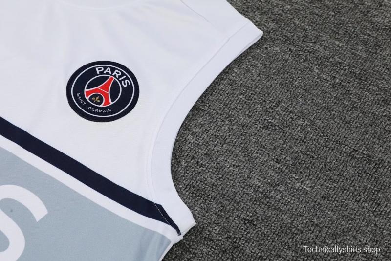 22/23PSG White Grey BArsenal Pre-match Training Jersey Vest