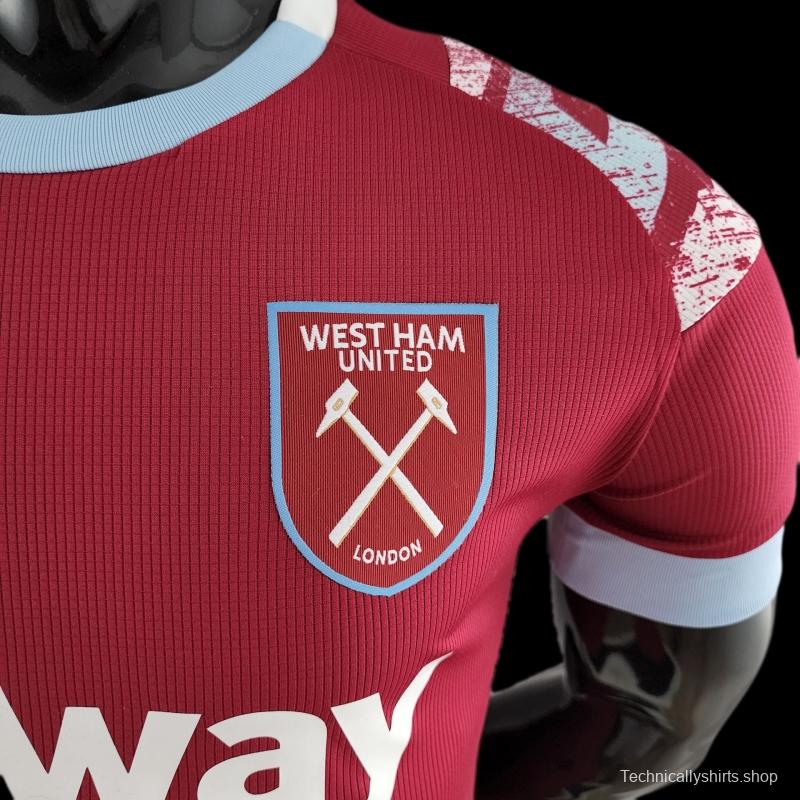 Player Version 22/23 West Ham United Home Soccer Jersey